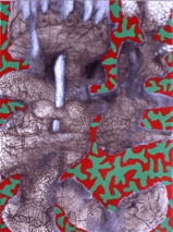carbone e tempera acrilica su carta 57x76